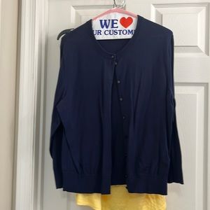 Crown and Ivy blue cardigan